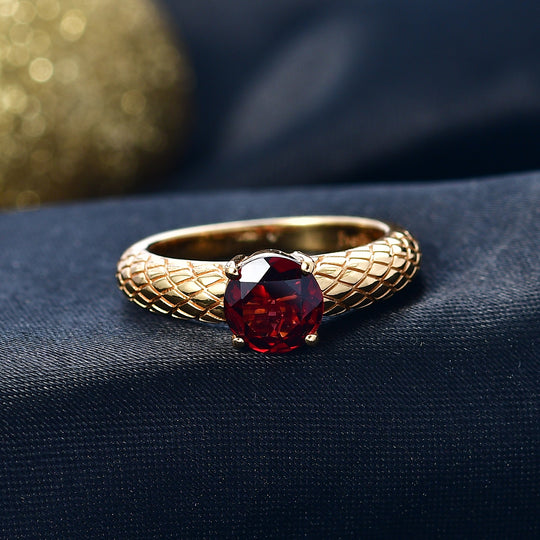 EVER TRUE Mosambik Granat Ring Nickelfreies Messing (Größe 17.00) ca. 1,32 ct
