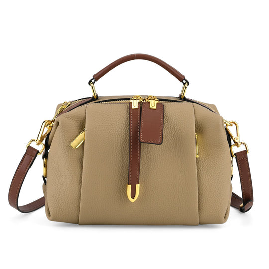 Elegante Leder Crossbody Tasche im Minimal Design 23 x 12 x 16 cm Hellblau