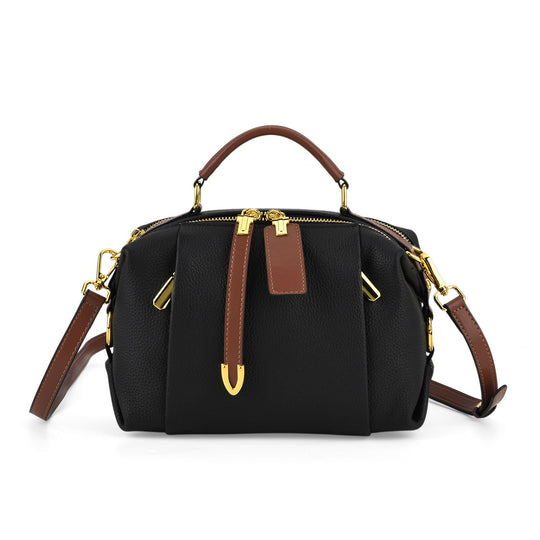 Elegante Leder Crossbody Tasche im Minimal Design 23 x 12 x 16 cm Hellblau