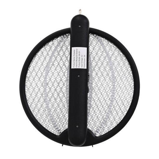 3-in-1 Elektrische Mückenklatsche mit USB Aufladung, klappbar, zum Aufhängen oder Aufstellen, 500 mAh, Weiß