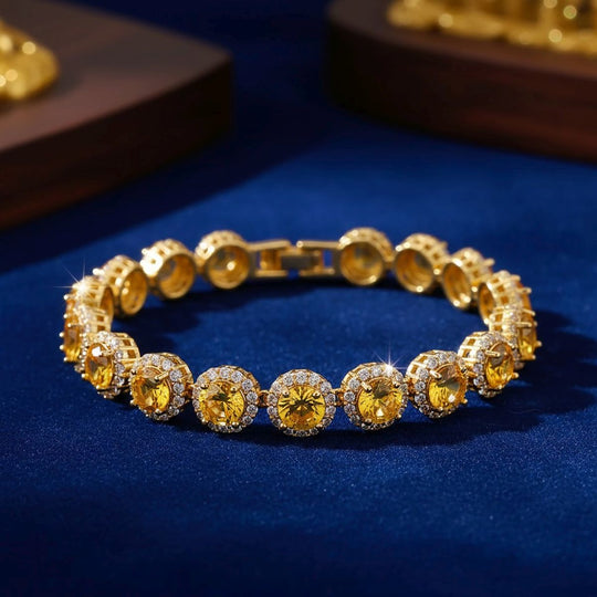 Rosa Zirkonia, Weißer Zirkonia Armband ca. 19 cm Nickelfreies Messing