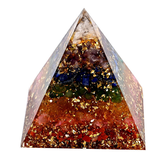 LIVMORE Kristall Pyramide Dekoration aus Kristall und Resin 6 cm Hellblau