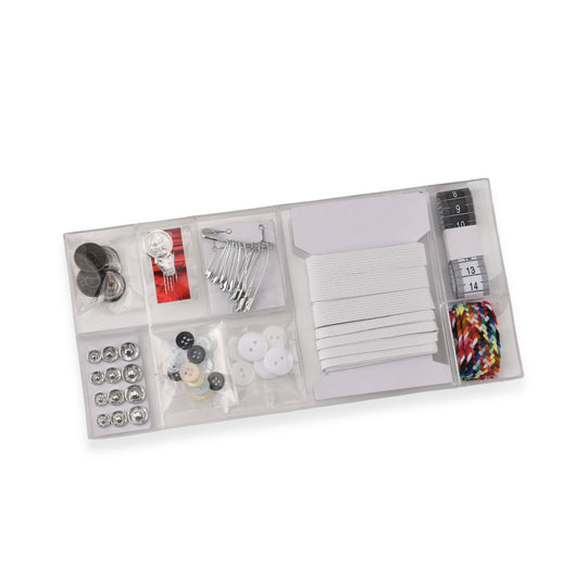 LIVMORE Nähzubehör Set mit Aufbewahrungsbox, 93 teilig, Natur