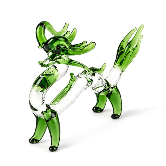 Glas Drachenfigur dekorativ 9 x 2 x 6 cm Grün