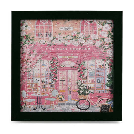 LIVMORE DIY Bilderrahmen Puzzle Bastelset 169 teilig Engel Illustration Motiv 18.1 x 13 x 18.1 cm Grün