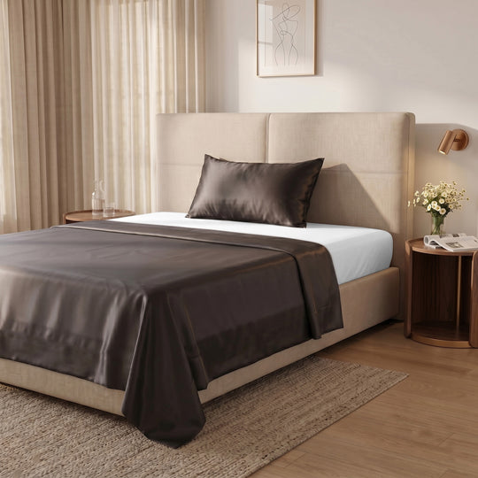 LA MAREY SIGNATURE Maulbeerseide Bettdeckenbezug Set mit Kissenbezug, 2-teilig, 135 x 200 cm, Elfenbein
