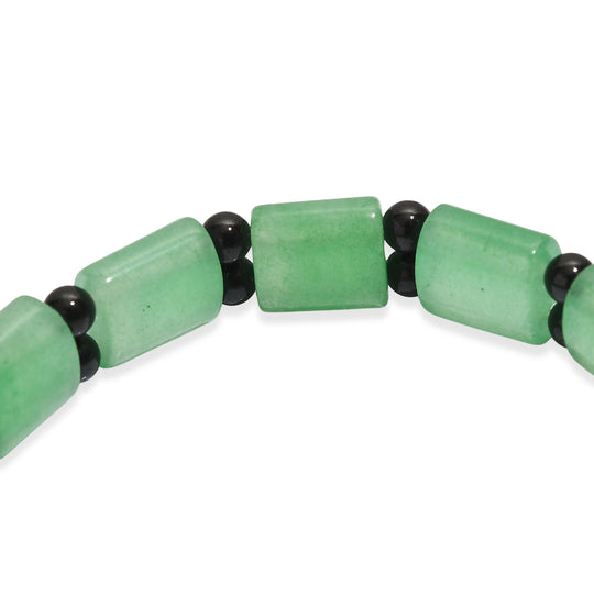 Rotes Aventurin, Schwarzer Spinell Armband, flexibel, (ca. 18- 23 cm) ca. 102.00 ct