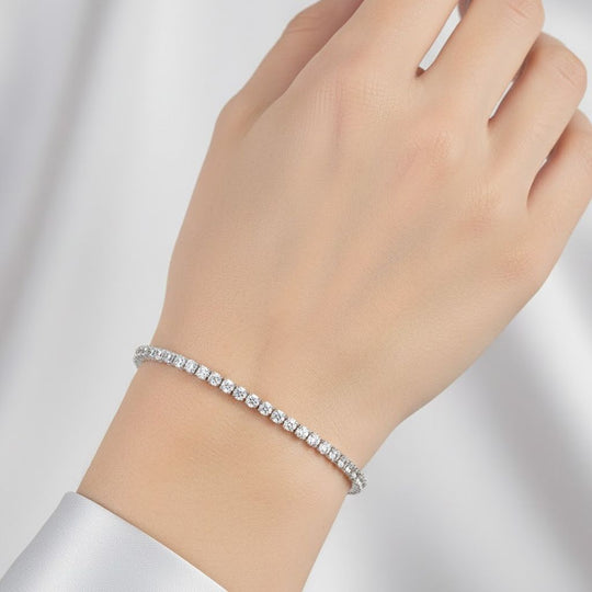 D'Joy Moissanit Armband ca. 20 cm 925 Silber rhodiniert ca. 2,68 ct.