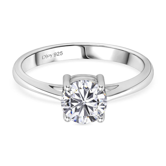 D'Joy Moissanit Ring 925 Silber rhodiniert (Größe 17.00) ca. 1,00 ct