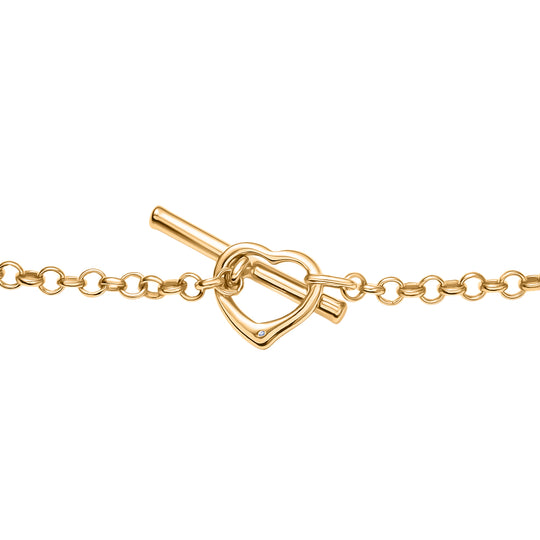 EVER TRUE Moissanit Halskette ca. 50 cm Nickelfreies Messing, goldfarben, ca. 0,91 ct.