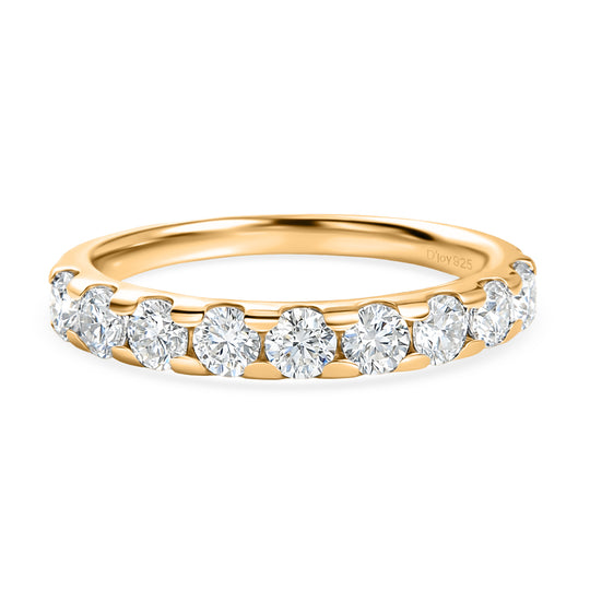 D'Joy Moissanit Ring 925 Silber vergoldet (Größe 17.00) ca. 0,92 ct
