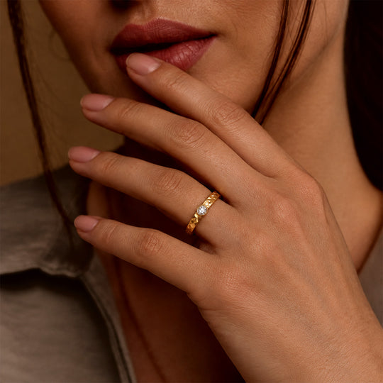 LUXURIANT 0,25 ct. SI-GH Labor Diamant Ring, 925 Silber rhodiniert