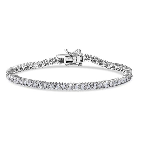LUXURIANT DIAMOND - Lab Grown Diamant SI-GH Armband ca. 18.5 cm 925 Silber rhodiniert ca. 3,46 ct.