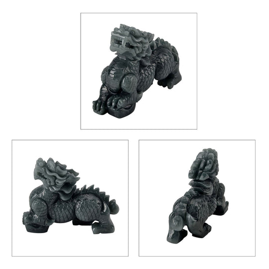 Qi-Lin-Schnitzfigur aus Olmek Jadeit, 8-9cm - 1100 ct.