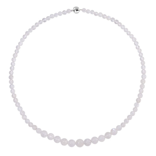 D'Joy AAA Regenbogen Mondstein Halskette ca. 50 cm 925 Silber rhodiniert ca. 140,00 ct.