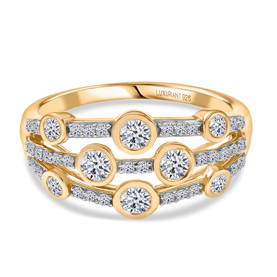 LUXURIANT DIAMOND - Lab Grown Diamant SI-GH SGL zertifiziert Ring 925 Silber rhodiniert (Größe 20.00) ca. 1.00 ct