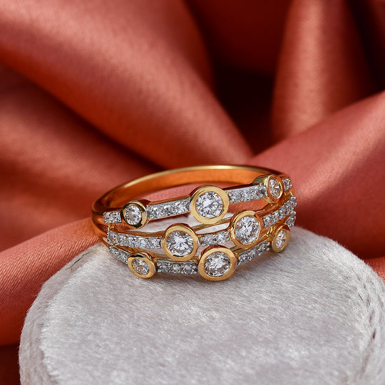 LUXURIANT DIAMOND - Lab Grown Diamant SI-GH SGL zertifiziert Ring 925 Silber rhodiniert (Größe 20.00) ca. 1.00 ct