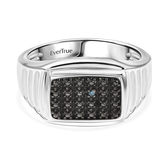 EVER TRUE Blauer Diamant Ring Nickelfreies Messing (Größe 19.00)