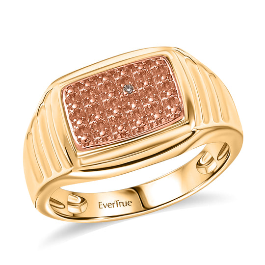 EVER TRUE Natürlicher Champagner Diamant Ring Nickelfreies Messing (Größe 19.00)