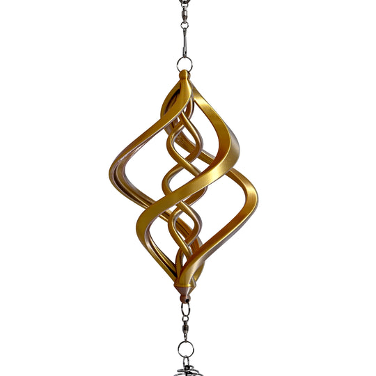 3D Windspiel, Aluminium, 10.3 x 10.3 x 61 cm, Mehrfarbig