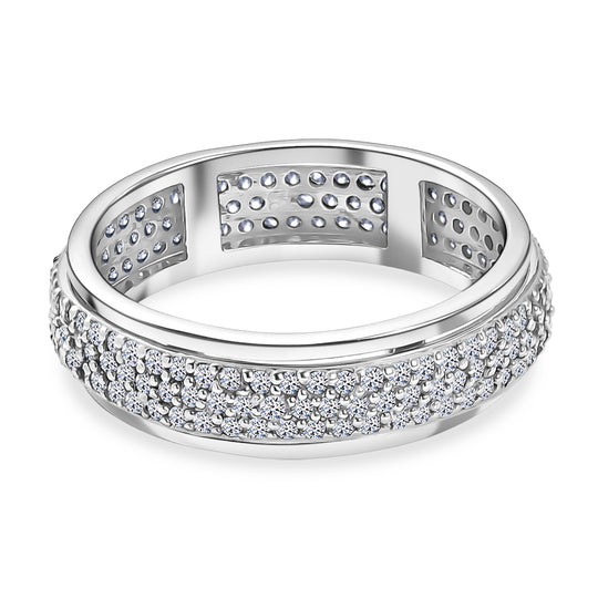 LUXURIANT DIAMOND - Lab Grown Diamant SI-GH SGL zertifiziert Ring 925 Silber rhodiniert (Größe 19.00) ca. 1,00 ct