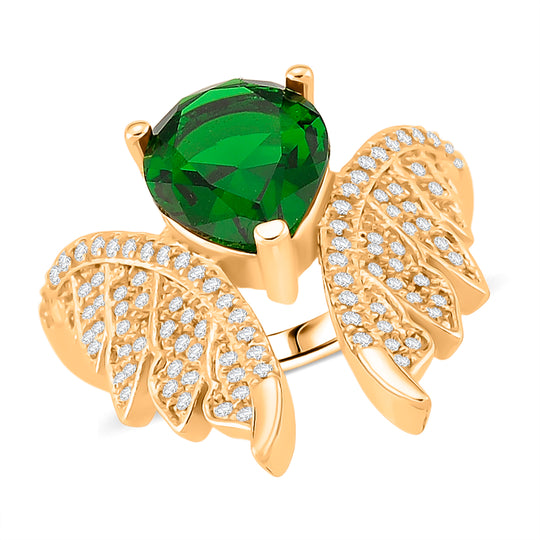 Rosa Zirkonia, Weißer Zirkonia Ring Nickelfreies Messing (Größe 17.75)