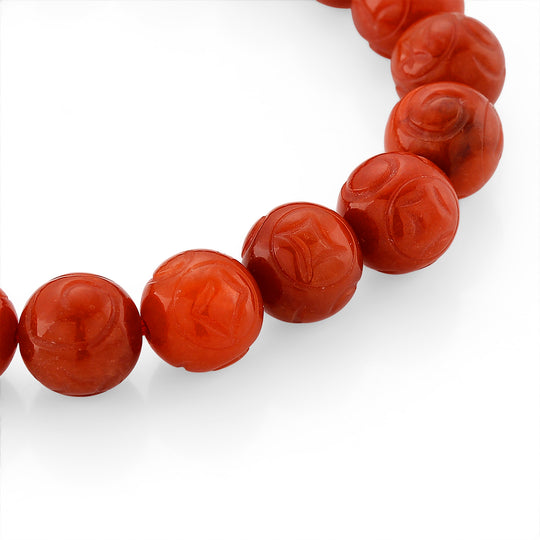 Rote Jade Armband Flexibles (ca. 18-19 cm) ca. 150,00 ct.