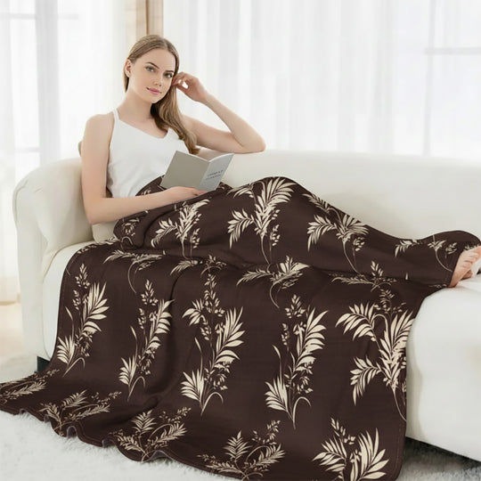 LIVMORE Flanell Decke, 150 x 225 cm, Bordeaux