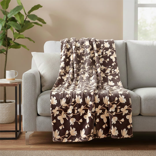 LIVMORE Flanell Decke, 150 x 225 cm, Bordeaux