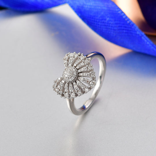 LUXURIANT DIAMOND - Lab Grown Diamant SI-GH SGL zertifiziert Ring 925 Silber rhodiniert (Größe 19.00) ca. 0.50 ct