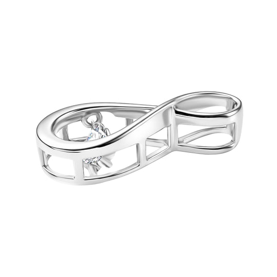 LUXURIANT DIAMOND - Lab Grown Diamant SI-GH Anhänger 925 Silber Rhodiniert (10-15 Werktage Lieferzeit) ca. 0.15 ct