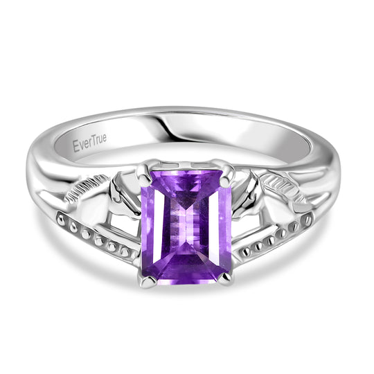 EVER TRUE Bolivianischer Amethyst Ring Nickelfreies Messing (Größe 21.00) ca. 1,50 ct