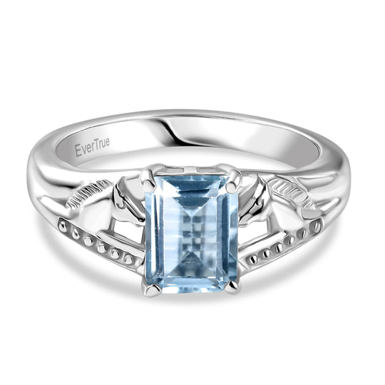EVER TRUE Himmelblauer Topas Ring Nickelfreies Messing (Größe 21.00) ca. 1,88 ct