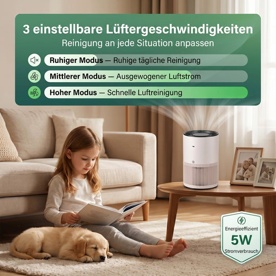 LIVMORE Luftreiniger mit Timerfunktion, Weiß