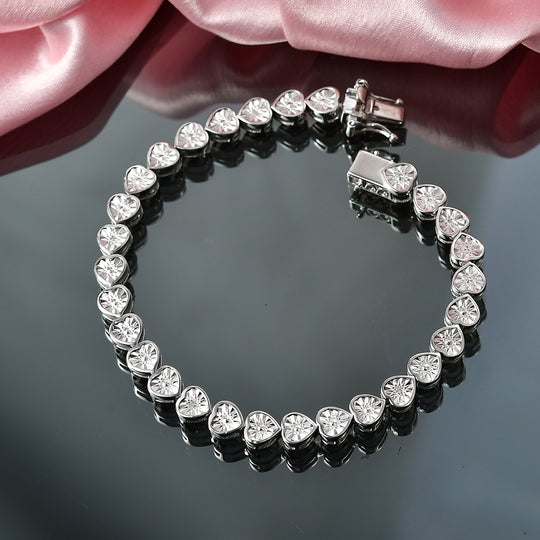EVER TRUE Weißer Diamant Armband ca. 19 cm Nickelfreies Messing ca.