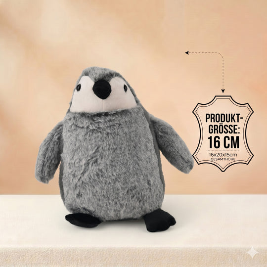 LIVMORE Pinguin Türstopper, Polyester mit Sandfüllung, 1 kg, 16 x 20 x 15 cm, Grau