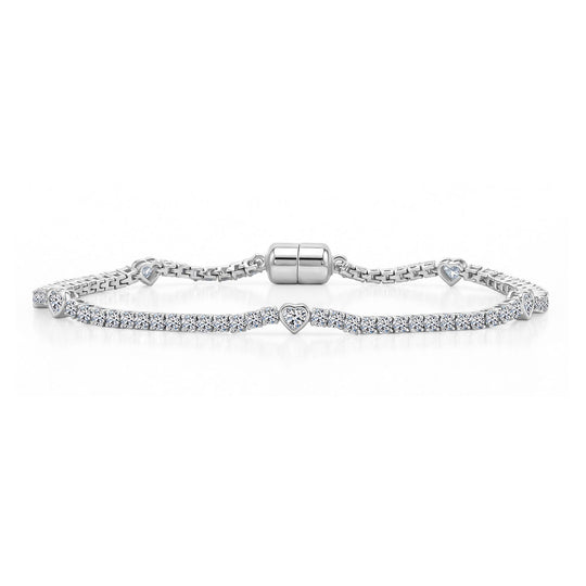 LUXURIANT DIAMOND - Lab Grown Diamant VS-EF SGL zertifiziert Armband ca. 20 cm 925 Silber rhodiniert ca. 4,00 ct.