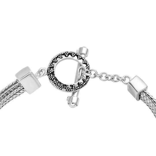 Sajen Silber-Grauer Mondstein, Titanium Gold Mystischer Quarz Armband ca. 19 cm 925 Silber rhodiniert ca. 12.71 ct