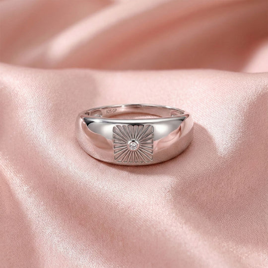 GP - Weißer Diamant, Kanchanaburi Blauer Saphir Ring 925 Silber rhodiniert (Größe 23.00)