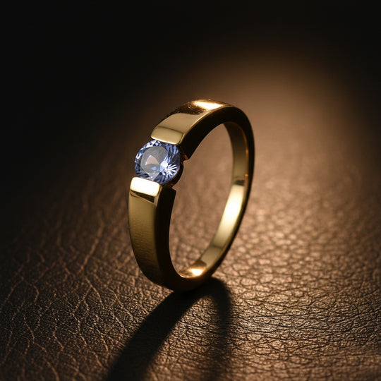 D'Joy Tansanit Ring 925 Silber rhodiniert (Größe 21.00) ca. 0,50 ct