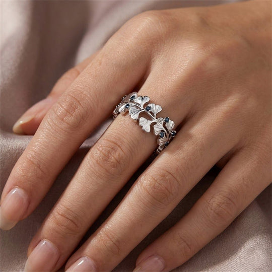 GP - Grüner Diamant, Kanchanaburi Blauer Saphir Ring 925 Silber Rhodiniert (Größe 19.00) ca. 0.15 ct