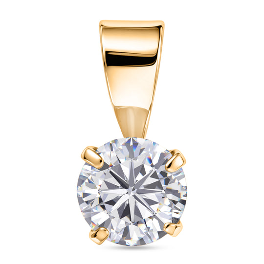 Moissanit Anhänger 925 Silber platiniert ca. 0.50 ct