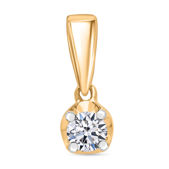 LUXURIANT DIAMOND - Lab Grown Diamant I2 Anhänger 925 Silber Rhodiniert ca. 0.20 ct