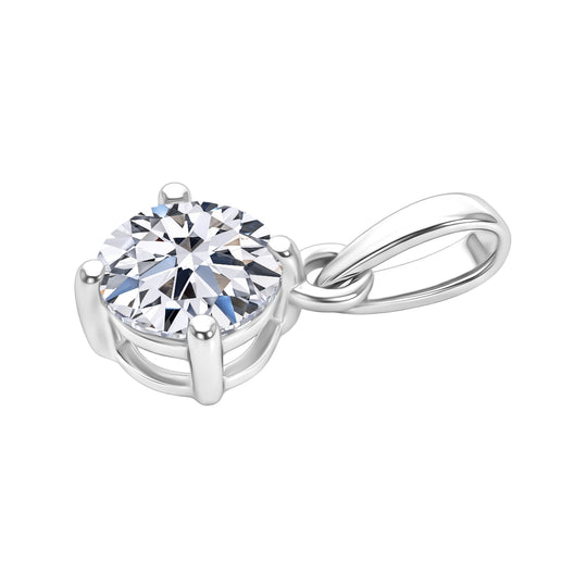 LUXURIANT SI-GH Labor Diamant Anhänger in 375 Weißgold - 0,50 ct.