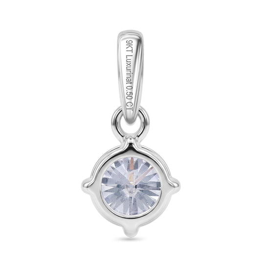 LUXURIANT SI-GH Labor Diamant Anhänger in 375 Weißgold - 0,50 ct.