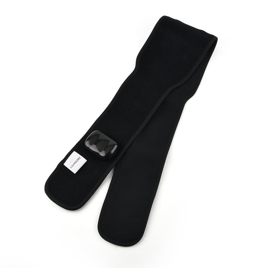 LIVMORE Infrarot-Heiz- und Vibrationsmassagegürtel, 118x14,5cm, wiederaufladbarer Akku mit 2500 mAh, Schwarz