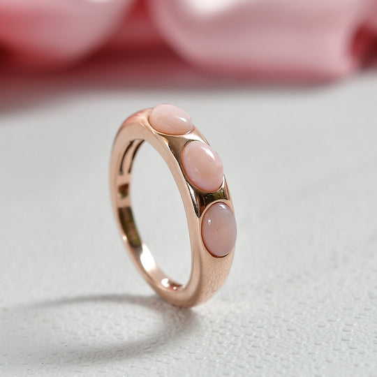 D'Joy AA Rosa Opal Ring 925 Silber 750 rosévergoldet (Größe 20.00) ca. 1,26 ct