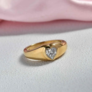 EVER TRUE Moissanit Ring Nickelfreies Messing (Größe 19.00) ca. 0,82 ct