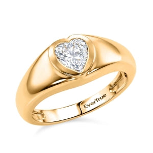 EVER TRUE Moissanit Ring Nickelfreies Messing (Größe 19.00) ca. 0,82 ct