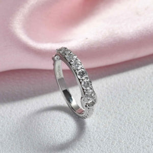 EVER TRUE Moissanit Ring Nickelfreies Messing (Größe 21.00) ca. 0,73 ct